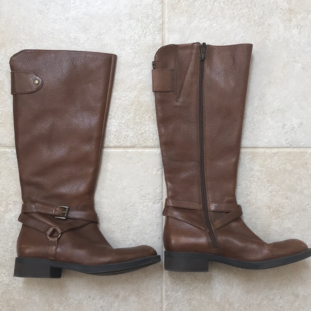 Enzo Angiolini brown leather boots size 6